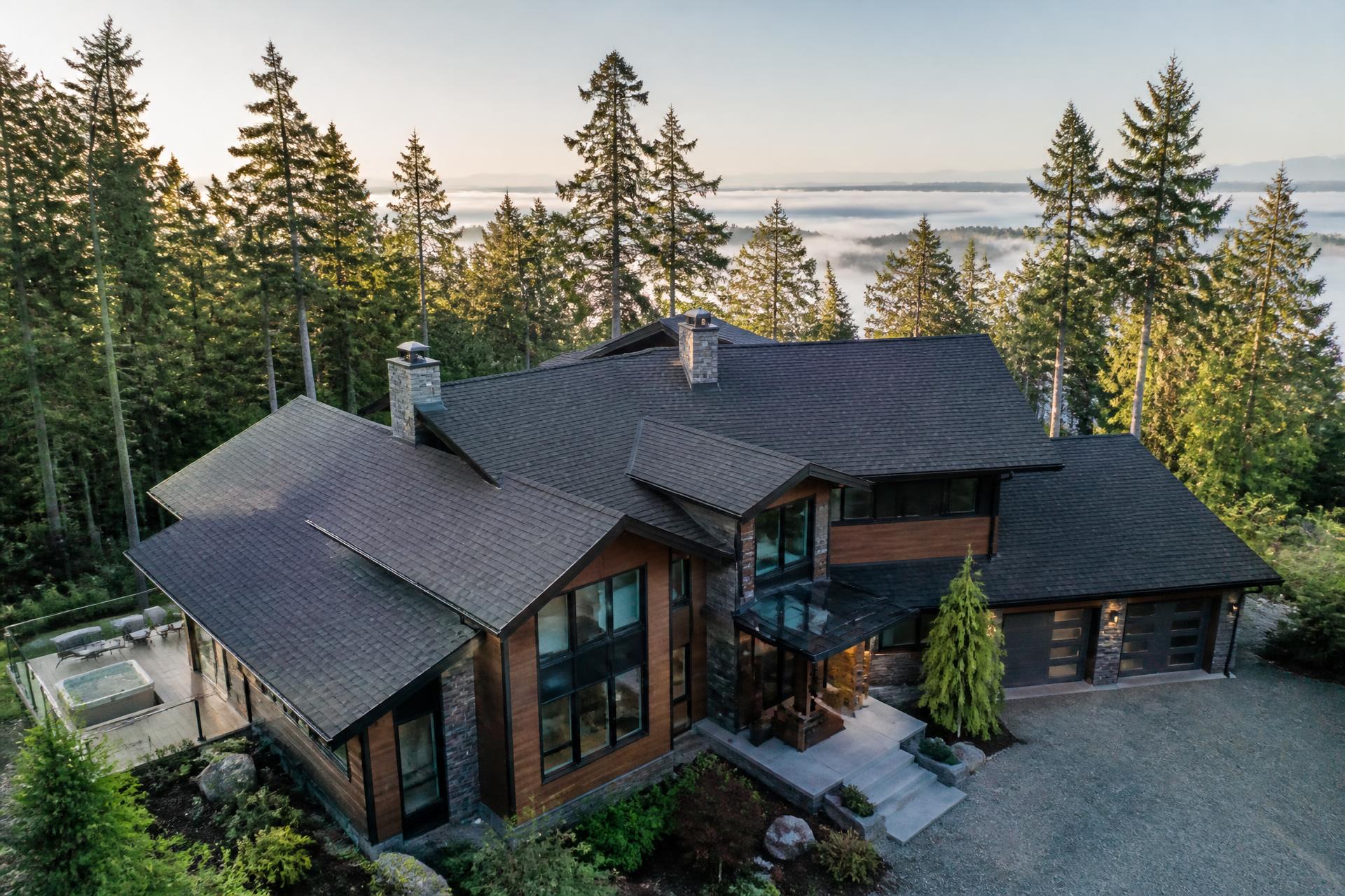 Modern Vancouver Island home with newly installed roof